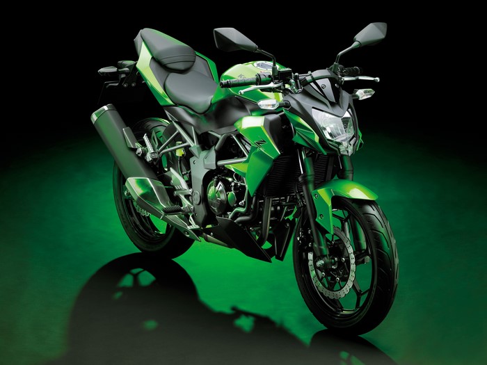 Green Kawasaki Z250SL Motorcycle