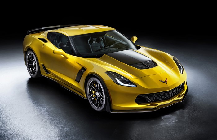 Yellow Chevrolet Corvette Z06 Coupe