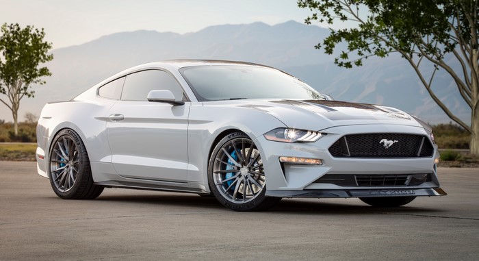 White Ford Mustang Lithium 2019 Coupe