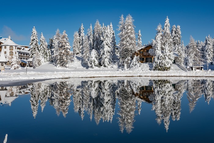 Turracher See Lake in Styria, Austria during Winter