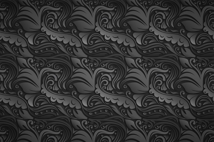 Dark grey floral tracery texture