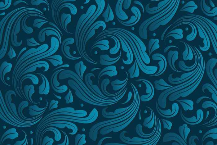 Blue floral tracery texture