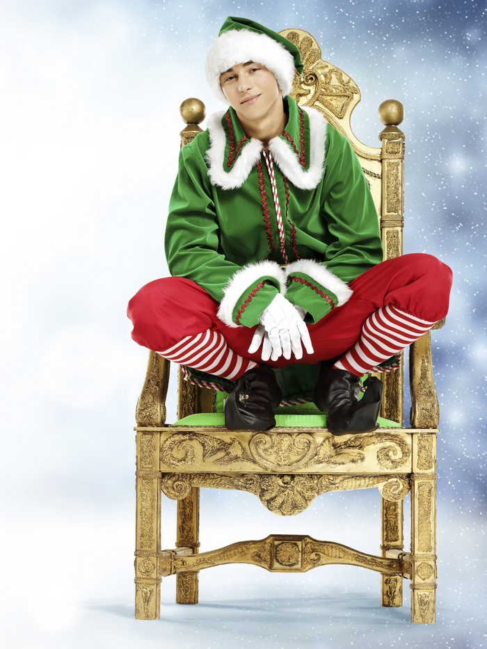 Elf sitting on a golden throne