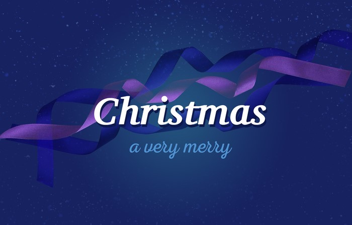 Christmas a very merry ribbon