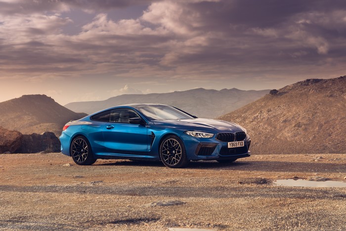 Blue BMW M8 Competition Coupe