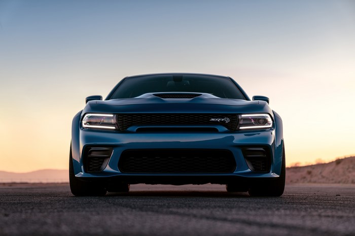 Blue 2020 Dodge Charger SRT Hellcat Widebody Front View