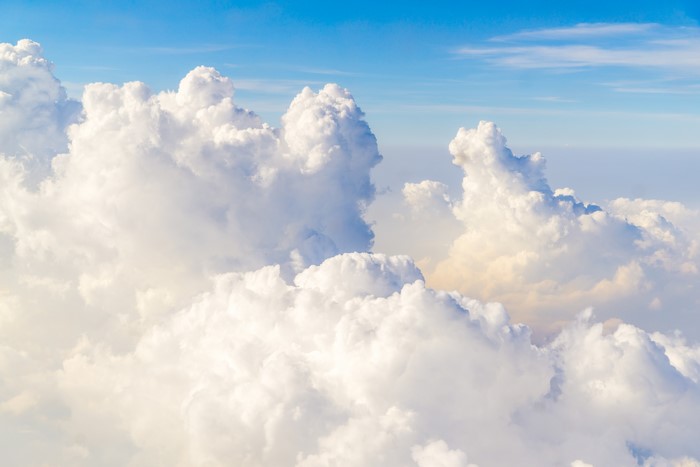 Serene Sky with Puffy White Clouds in 4K