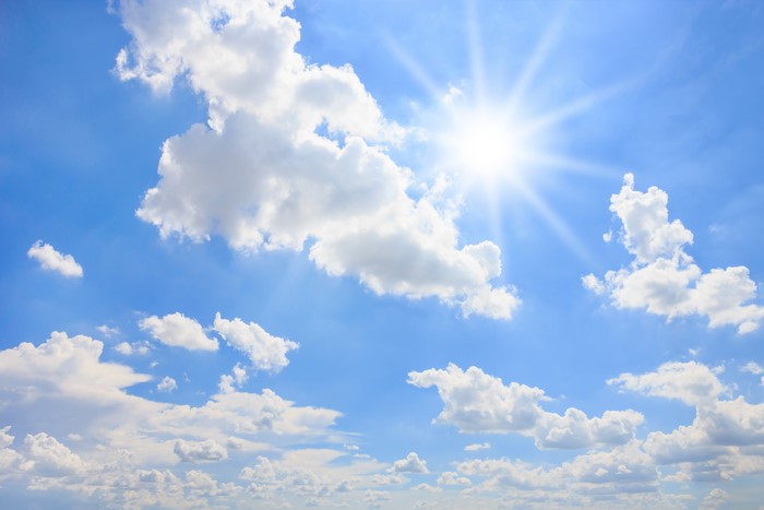 Sky with Sun and Clouds