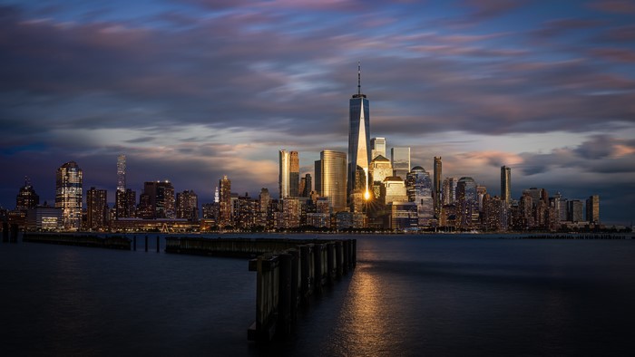 New York City Skyline at Dusk from Hoboken