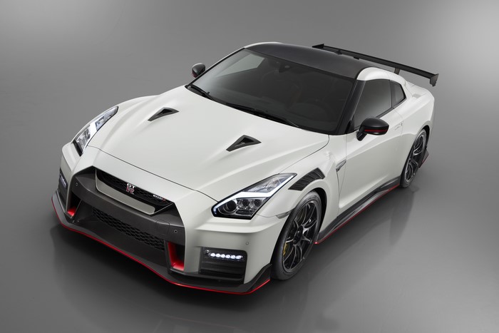 White Nissan GT-R R35 Nismo Coupe