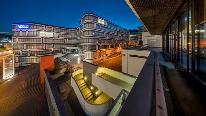 Z-UP building in Stuttgart, Germany at night