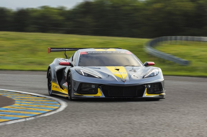 Chevrolet Corvette C8.R race car on track