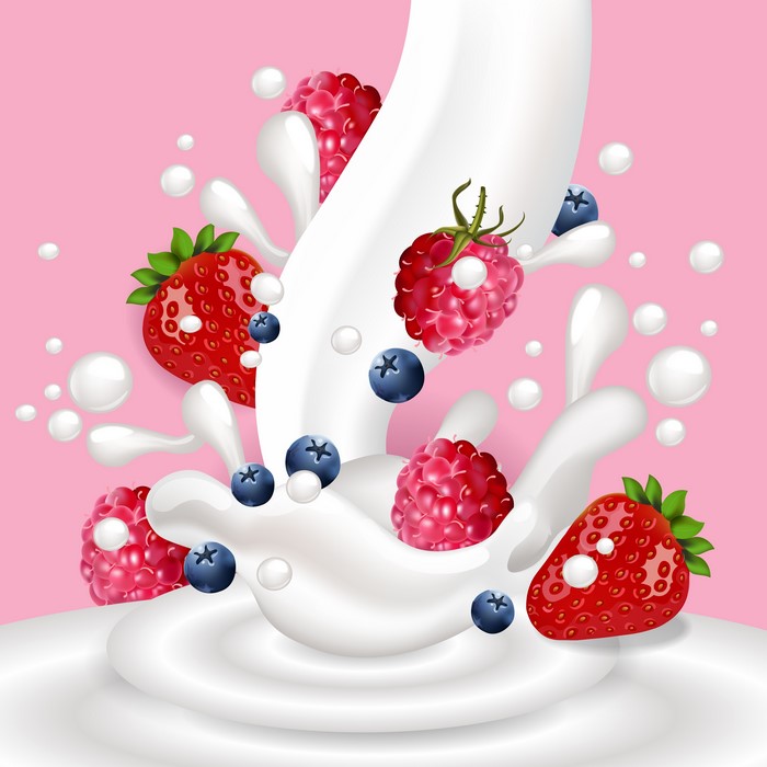 Berries and Milk Splash
