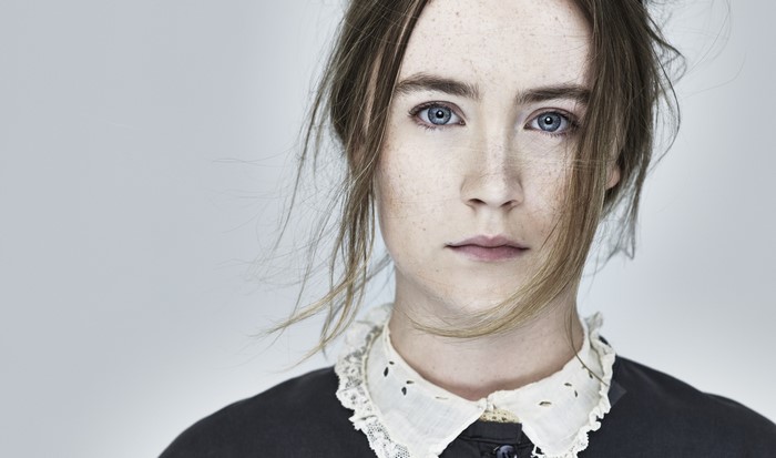 Saoirse Ronan portrait with freckles