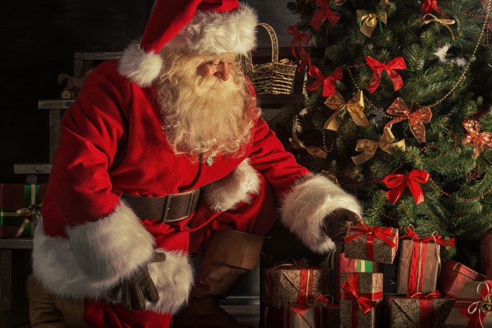4K Santa Claus with Christmas Gifts