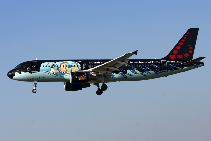 Brussels Airlines Airbus A320-200 with Tintin livery