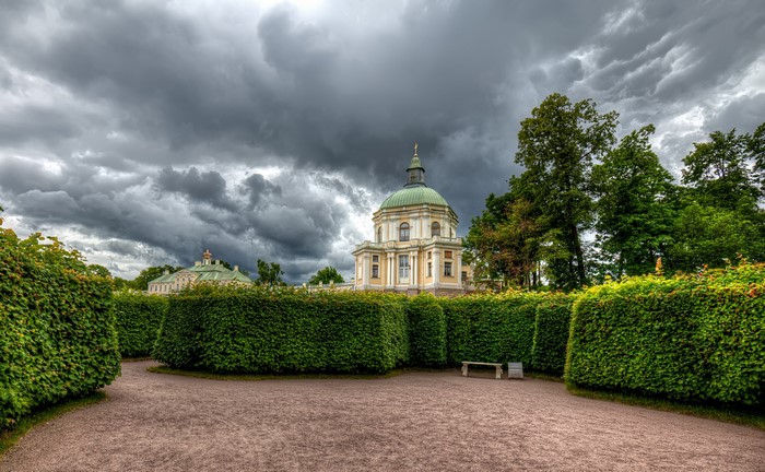 Oranienbaum Palace Lomonosov Russia park with hedges