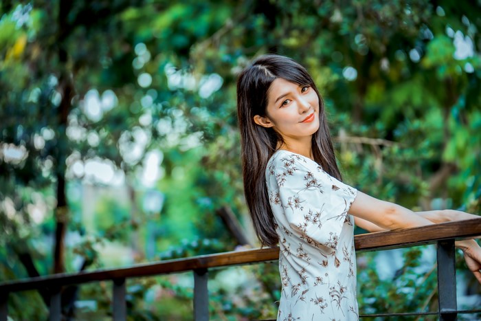 4K Portrait of a Brunette Asian Girl