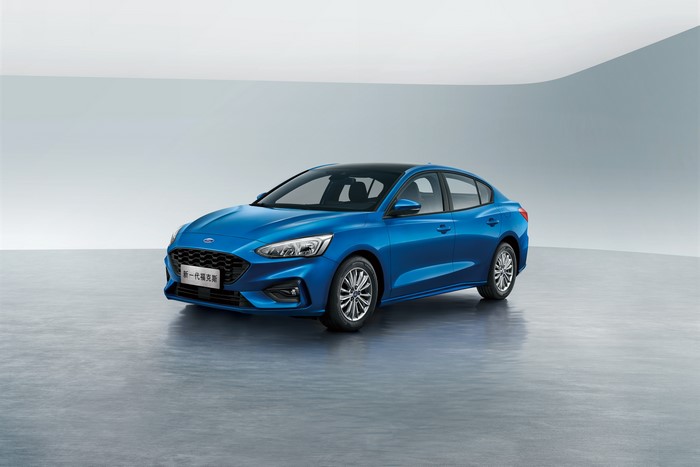 Blue Ford Focus Sedan from China 2019