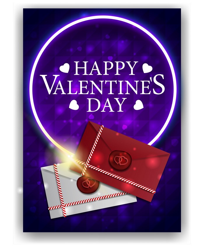 Happy Valentine's Day envelopes with wax seals