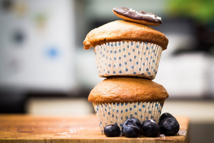 4K Pound Cake Pastry with Blueberries