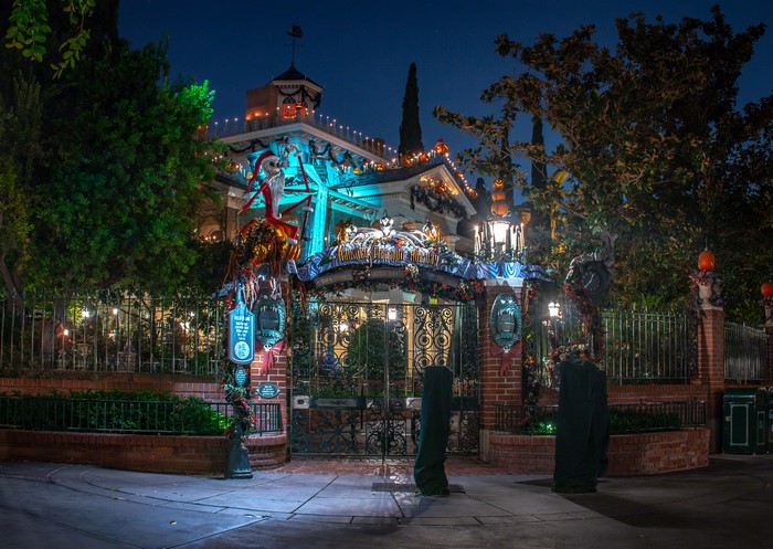 Haunted Mansion at Disneyland during Halloween