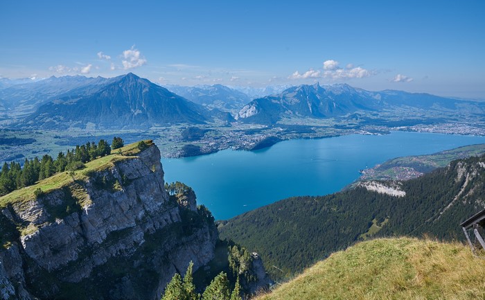 4K Mount Niederhorn Lake Thun Switzerland Mountains