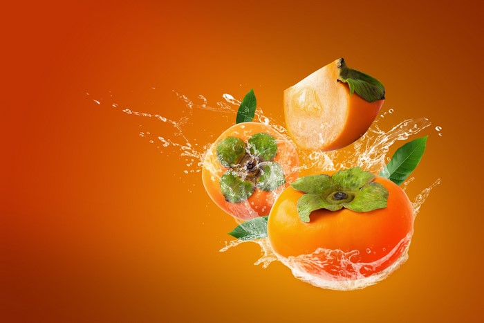 Persimmons with Water Splash