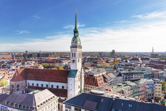 Frauenkirche Church Tower in Munich, Germany