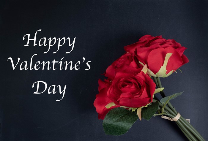 Happy Valentine's Day with Red Roses