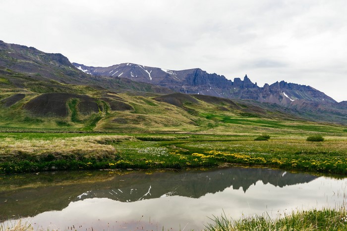 Mountains and lake in Snaefellsnesog Hnappadalssysla, Iceland
