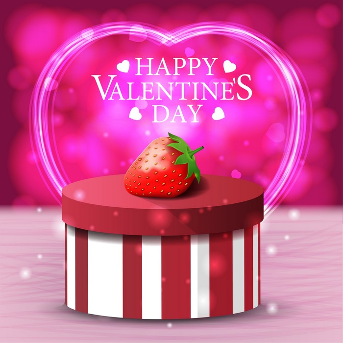 Happy Valentine's Day Strawberry Gift Box