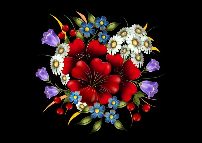 Painting Art Bouquets 4K