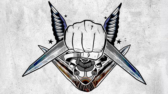 Captain Boomerang Emblem with Daggers and Wings
