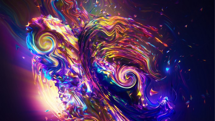 4K Abstract Swirling Colors