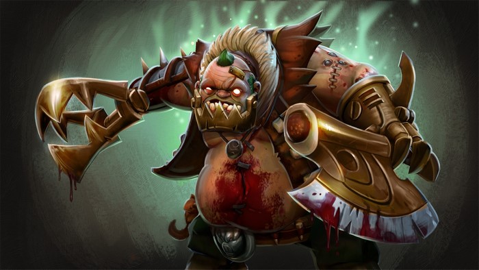 Pudge from DOTA 2 with battle axe