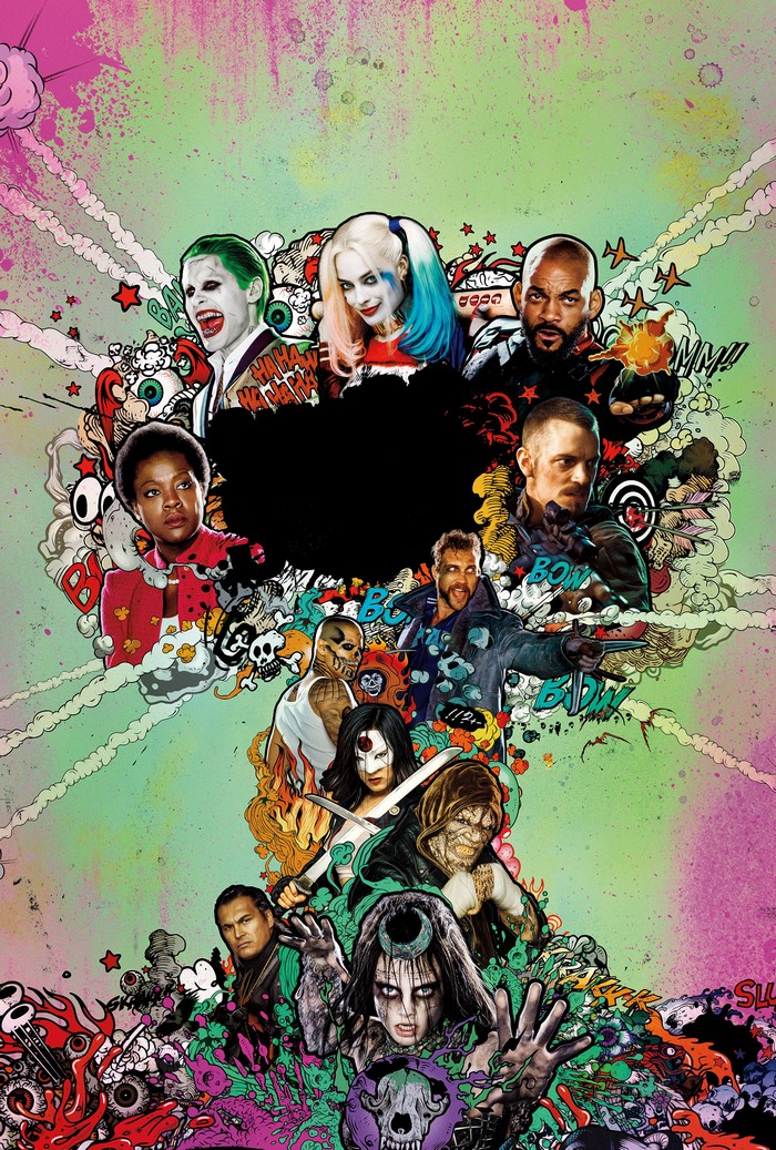 Suicide Squad 2016 characters collage