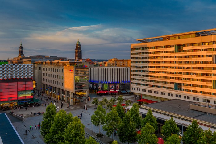 Dresden Germany Evening Street View