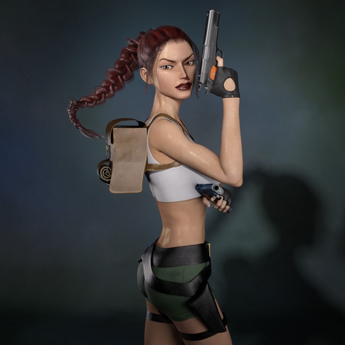 Lara Croft from Tomb Raider with Pistols
