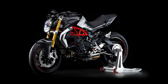 MV Agusta Brutale 800 RR motorcycle on a stand