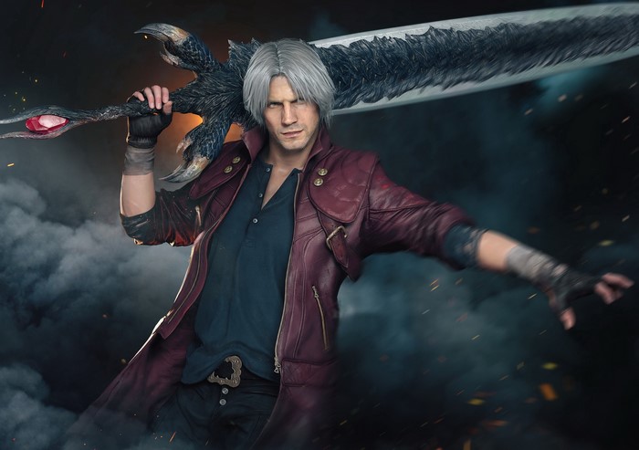 Dante from Devil May Cry 5 with Dragon Sword