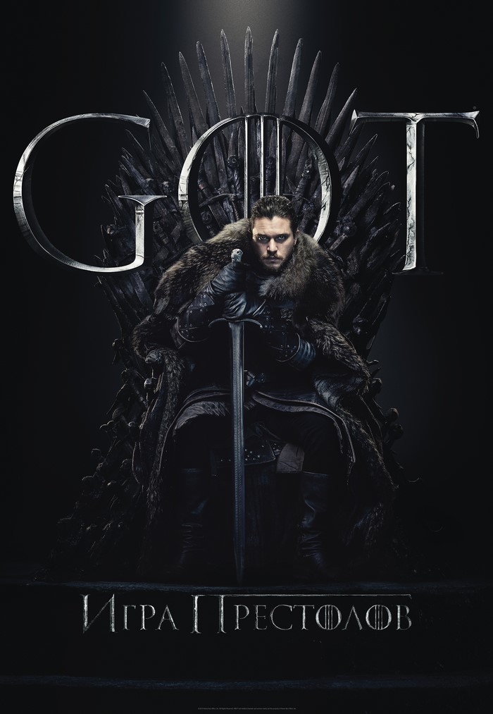 Jon Snow from Game of Thrones on the Iron Throne