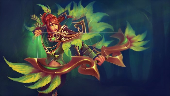 Windrunner from DOTA 2 with a bow