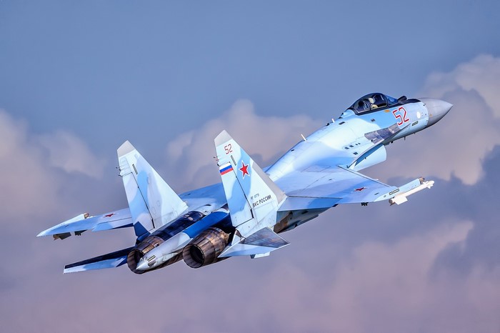 Russian Sukhoi Su-35 Fighter Jet in Flight