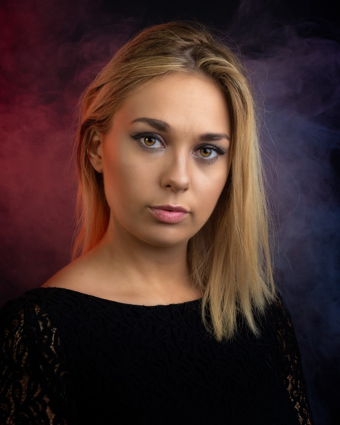 Milly Jean, Blonde Girl with Makeup