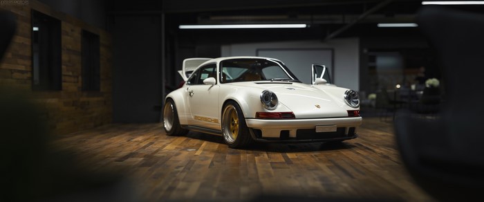 White Porsche 930