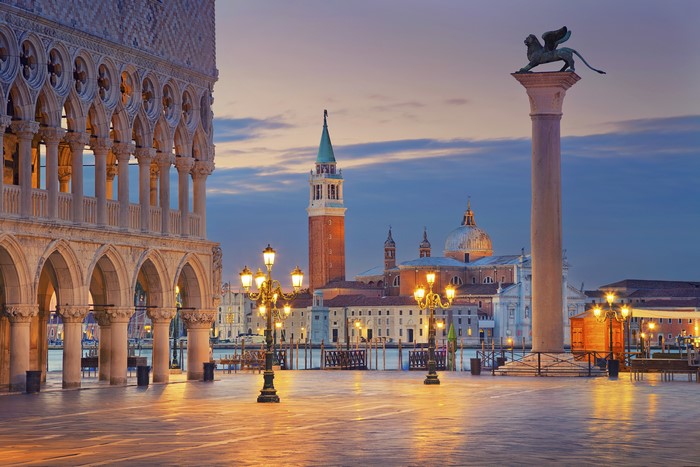 4K Evening View of San Marco Square, Venice