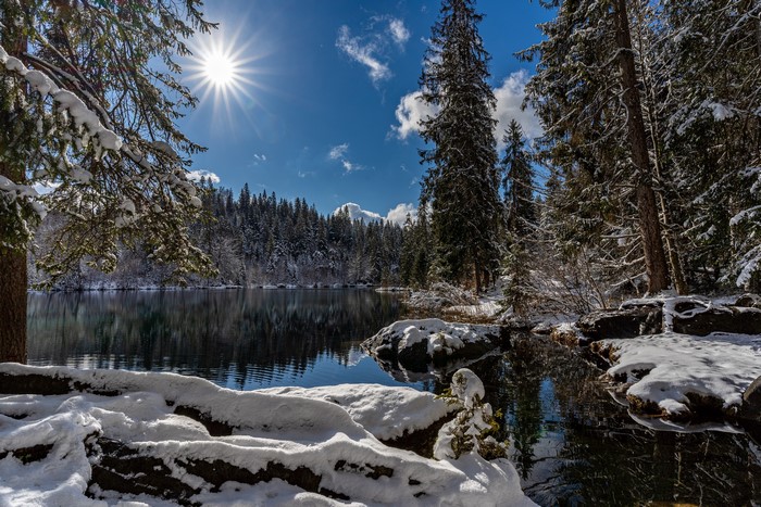 Lake Cresta in Winter, Switzerland