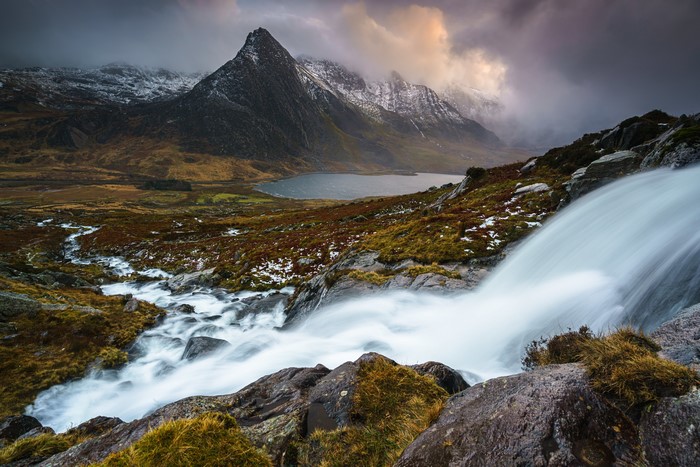 Waterfall in Snowdonia National Park, Wales