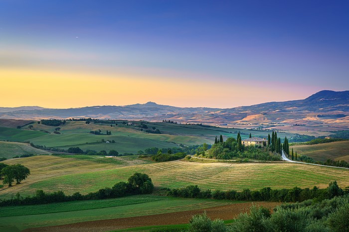 4K Scenic Hills of San Quirico d'Orcia Tuscany